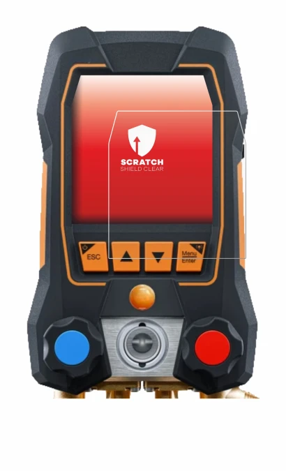 Imagen del dispositivo Testo 558s con una amplia variedad de protectores de pantalla.