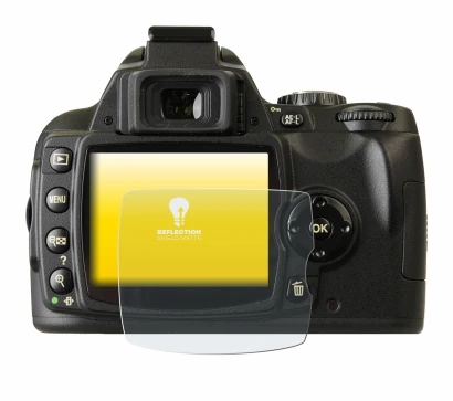 Imagen del dispositivo Nikon D40x con una amplia variedad de protectores de pantalla.