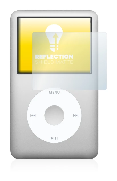 Imagen del dispositivo Apple iPod Classic (6a Gen.) con una amplia variedad de protectores de pantalla.
