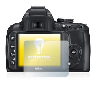 Imagen del dispositivo Nikon D3000 con una amplia variedad de protectores de pantalla.