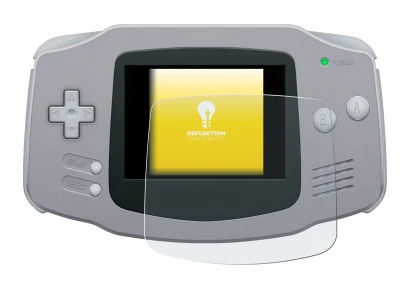 Imagen del dispositivo Nintendo Gameboy Advance GBA con una amplia variedad de protectores de pantalla.