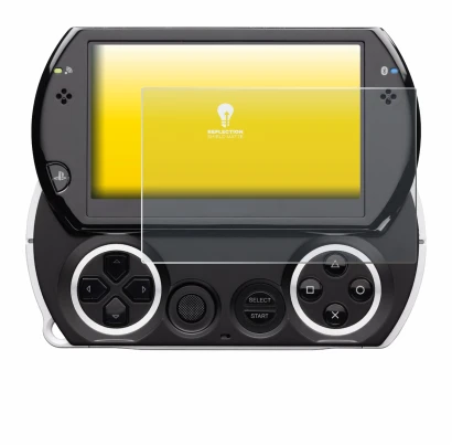 Imagen del dispositivo Sony PSP Go con una amplia variedad de protectores de pantalla.
