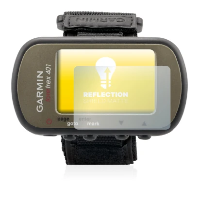 Imagen del dispositivo Garmin Foretrex 401 con una amplia variedad de protectores de pantalla.