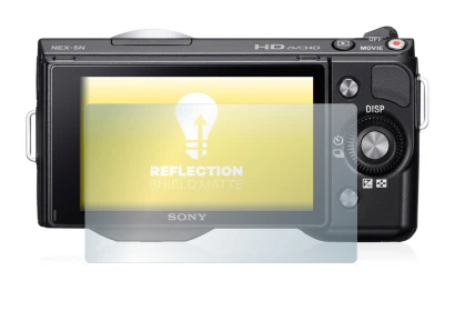 Imagen del dispositivo Sony Alpha NEX-5 con una amplia variedad de protectores de pantalla.