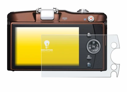 Imagen del dispositivo Olympus PEN E-PM1 con una amplia variedad de protectores de pantalla.