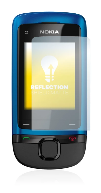 Imagen del dispositivo Nokia C2-05 con una amplia variedad de protectores de pantalla.