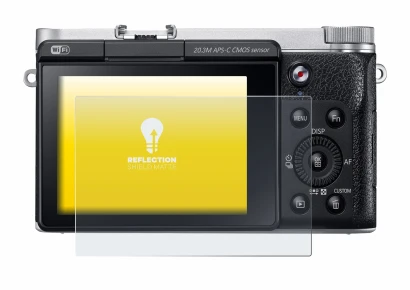 Imagen del dispositivo Samsung NX300M con una amplia variedad de protectores de pantalla.