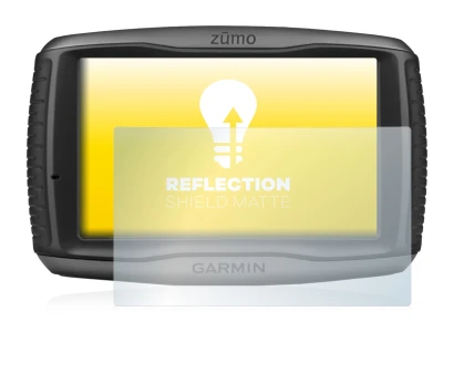 Imagen del dispositivo Garmin zumo 590LM con una amplia variedad de protectores de pantalla.