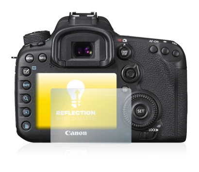 Imagen del dispositivo Canon EOS 7D Mark II con una amplia variedad de protectores de pantalla.