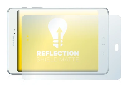Imagen del dispositivo Samsung Galaxy Tab A 8.0 con una amplia variedad de protectores de pantalla.
