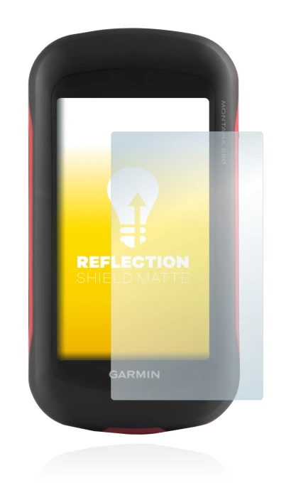 Imagen del dispositivo Garmin Montana 680 con una amplia variedad de protectores de pantalla.