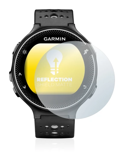 Imagen del dispositivo Garmin Forerunner 230 con una amplia variedad de protectores de pantalla.