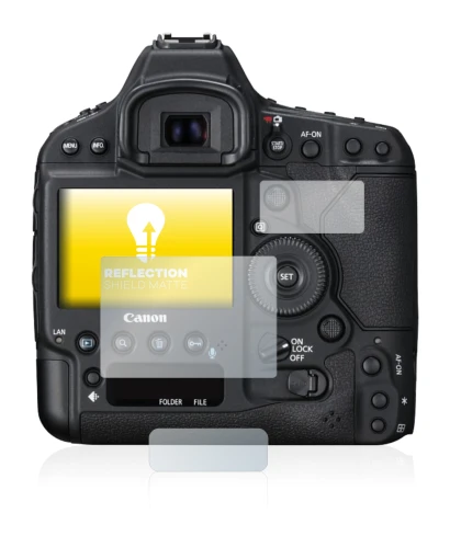 Imagen del dispositivo Canon EOS 1D X Mark II con una amplia variedad de protectores de pantalla.