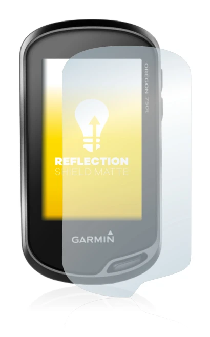 Imagen del dispositivo Garmin Oregon 750t con una amplia variedad de protectores de pantalla.