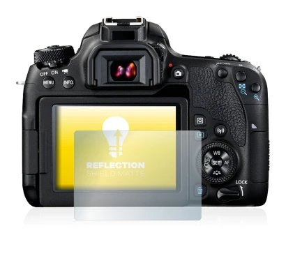 Imagen del dispositivo Canon EOS 77D con una amplia variedad de protectores de pantalla.