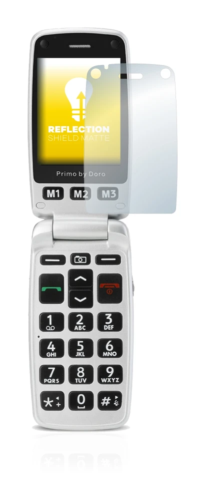 Imagen del dispositivo Doro Primo 413 con una amplia variedad de protectores de pantalla.