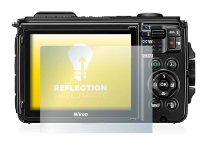 Imagen del dispositivo Nikon Coolpix W300 con una amplia variedad de protectores de pantalla.