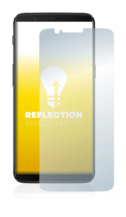 Imagen del dispositivo OnePlus 5T con una amplia variedad de protectores de pantalla.