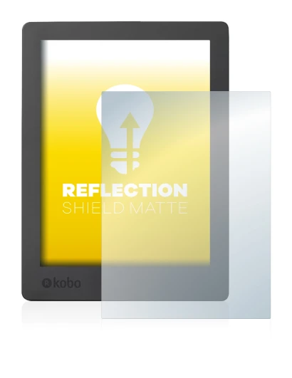 Imagen del dispositivo Kobo Aura H2O Edition 2 con una amplia variedad de protectores de pantalla.