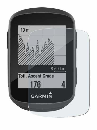 Imagen del dispositivo Garmin Edge 130 con una amplia variedad de protectores de pantalla.