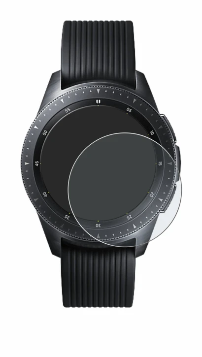 Imagen del dispositivo Samsung Galaxy Watch (42 mm) con una amplia variedad de protectores de pantalla.