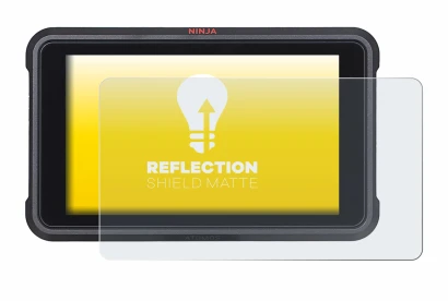 Imagen del dispositivo Atomos Ninja V con una amplia variedad de protectores de pantalla.