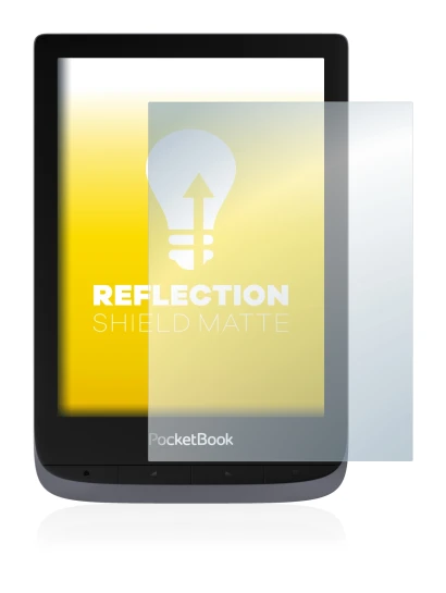 Imagen del dispositivo PocketBook Touch HD 3 con una amplia variedad de protectores de pantalla.