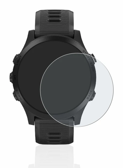 Imagen del dispositivo Garmin Forerunner 945 con una amplia variedad de protectores de pantalla.