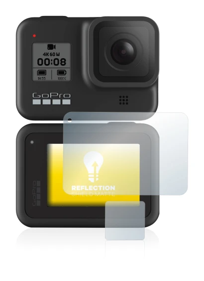Imagen del dispositivo GoPro Hero 8 Black con una amplia variedad de protectores de pantalla.