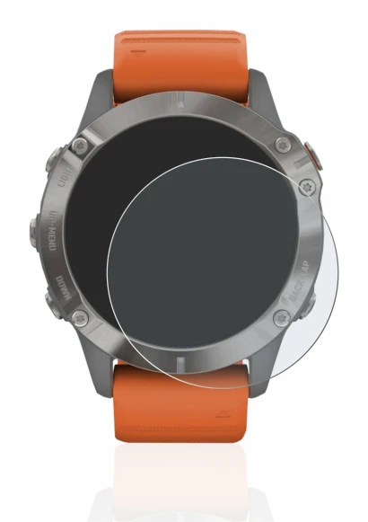 Imagen del dispositivo Garmin Fenix 6 Pro con una amplia variedad de protectores de pantalla.