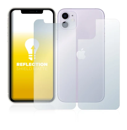 Imagen del dispositivo Apple iPhone 11 (Frontal+Trasero) con una amplia variedad de protectores de pantalla.