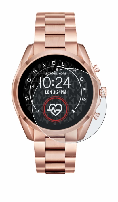 Imagen del dispositivo Michael Kors Access Bradshaw 2 con una amplia variedad de protectores de pantalla.