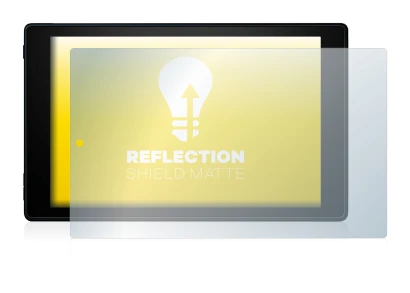 Imagen del dispositivo Amazon Fire HD 10 2019 (9a Gen.) con una amplia variedad de protectores de pantalla.