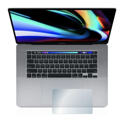 Imagen del dispositivo Apple MacBook Pro 16" 2019 (Touch Trackpad) con una amplia variedad de protectores de pantalla.
