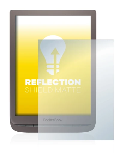 Imagen del dispositivo PocketBook InkPad 3 Pro con una amplia variedad de protectores de pantalla.