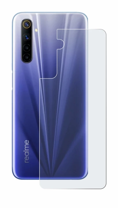 Imagen del dispositivo realme 6 (Trasero) con una amplia variedad de protectores de pantalla.