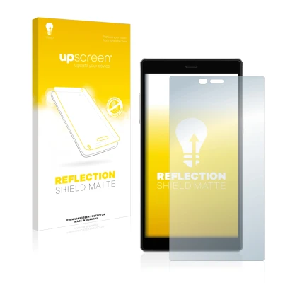 Parte frontal de un envase de producto con el logotipo de la marca upscreen. Al lado se muestra el dispositivo GlocalMe G4 Pro