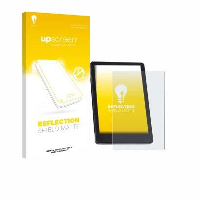 Parte frontal de un envase de producto con el logotipo de la marca upscreen. Al lado se muestra el dispositivo BMZ DS103 con s
