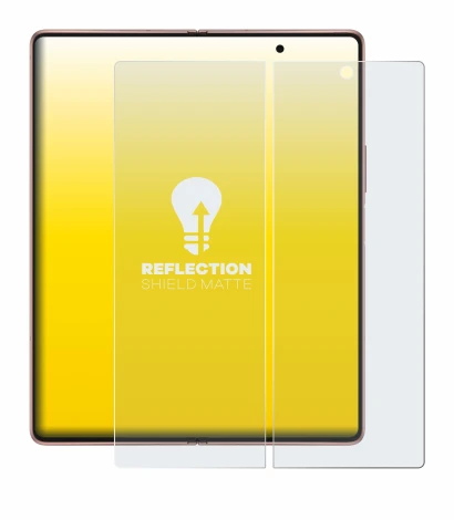 Imagen del dispositivo Samsung Galaxy Z Fold 2 5G (Pantalla interior) con una amplia variedad de protectores de pantalla.