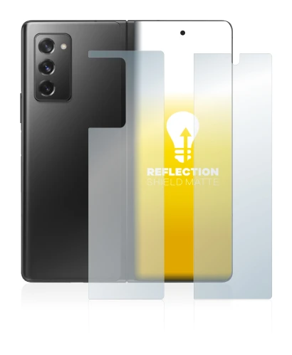 Imagen del dispositivo Samsung Galaxy Z Fold 2 5G (Frontal+Trasero) con una amplia variedad de protectores de pantalla.