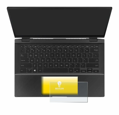Imagen del dispositivo ASUS ZenBook Flip 14 UX463FA (Touch Trackpad) con una amplia variedad de protectores de pantalla.