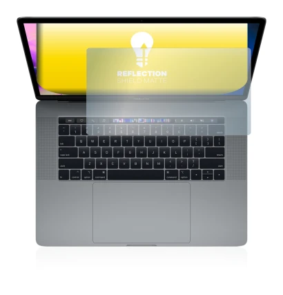 Imagen del dispositivo Apple MacBook Pro 15" 2019 (Touch Trackpad) con una amplia variedad de protectores de pantalla.