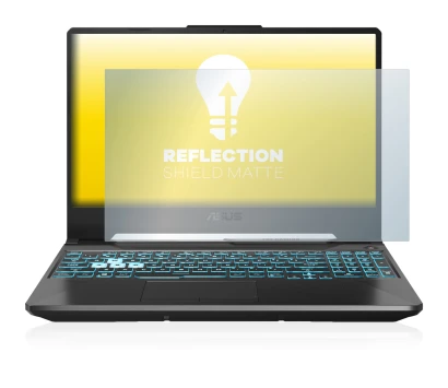 Imagen del dispositivo ASUS TUF Gaming A15 con una amplia variedad de protectores de pantalla.