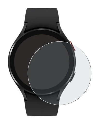 Imagen del dispositivo Samsung Galaxy Watch 4 (44mm) con una amplia variedad de protectores de pantalla.