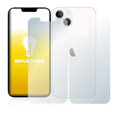 Imagen del dispositivo Apple iPhone 13 (Frontal+Trasero) con una amplia variedad de protectores de pantalla.