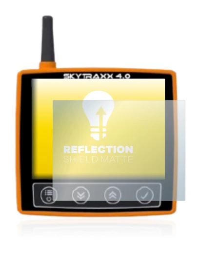 Imagen del dispositivo Skytraxx 4.0 con una amplia variedad de protectores de pantalla.