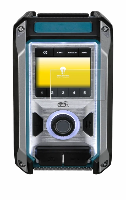 Imagen del dispositivo Makita DMR115 con una amplia variedad de protectores de pantalla.
