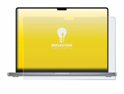 Imagen del dispositivo Apple MacBook Pro 16" 2021 con una amplia variedad de protectores de pantalla.