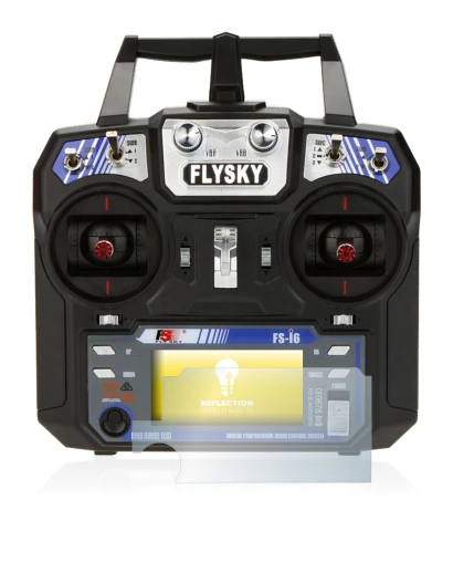 Imagen del dispositivo FlySky FS-i6 con una amplia variedad de protectores de pantalla.