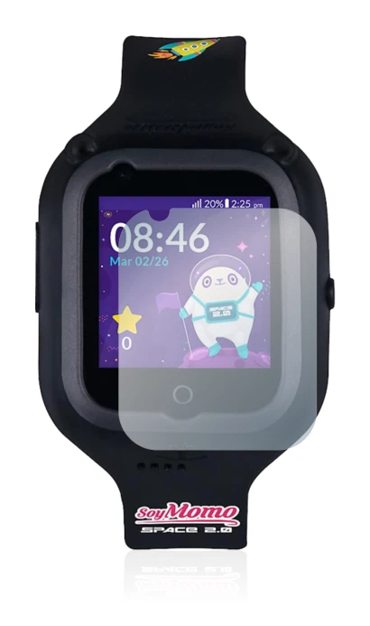 Imagen del dispositivo SoyMomo Space 2.0 con una amplia variedad de protectores de pantalla.